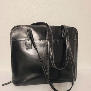 Latico black leather shoulder bag